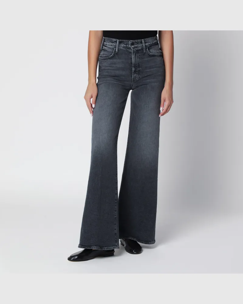 Mother The Hustler Roller Sneak Jeans aus dunkelgrauem Denim Grey