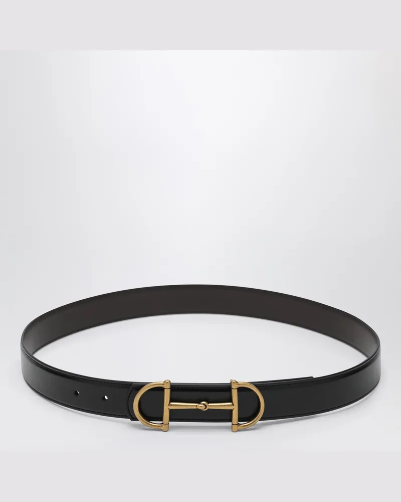 Gucci Wendegürtel aus Leder mit Horsebit Black