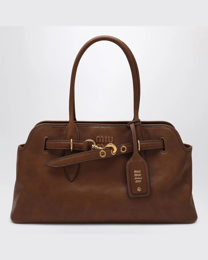 Miu Miu Rovere Aventure Large Tasche Braun