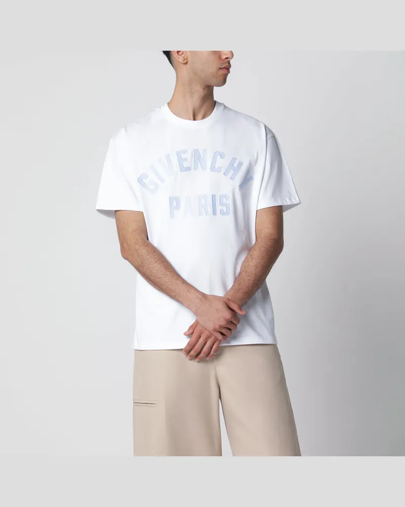 Givenchy Weißes T-Shirt mit Logostickerei White