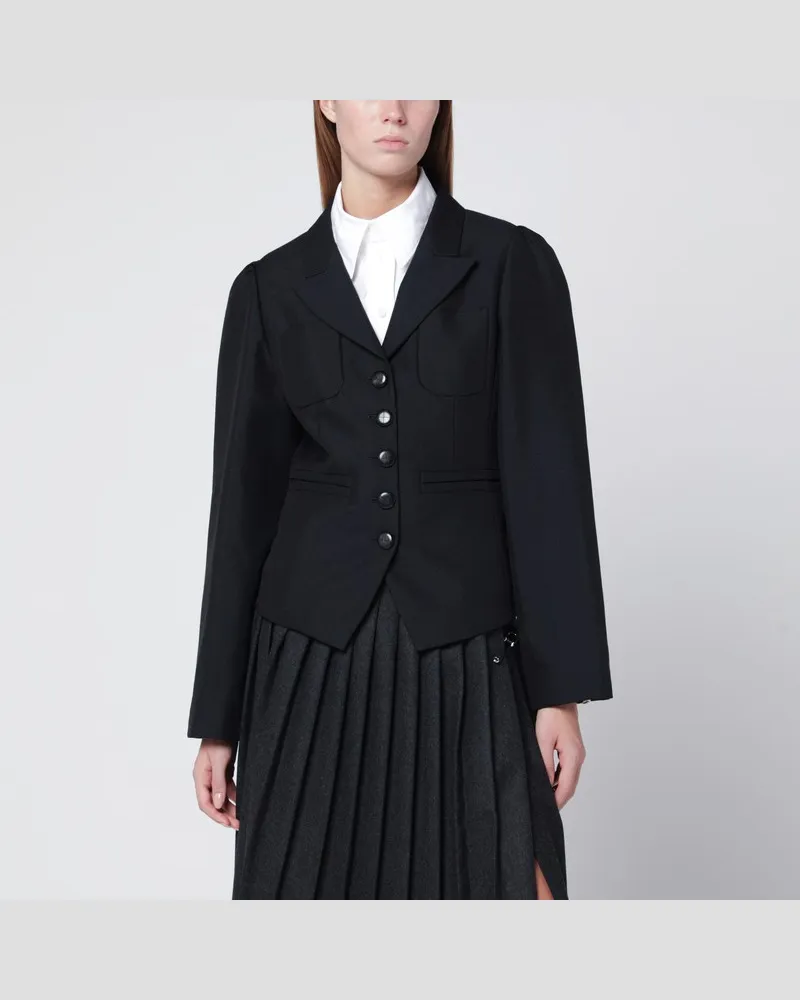 Namacheko Schwarze Jacke aus Wollmischung Schwarz