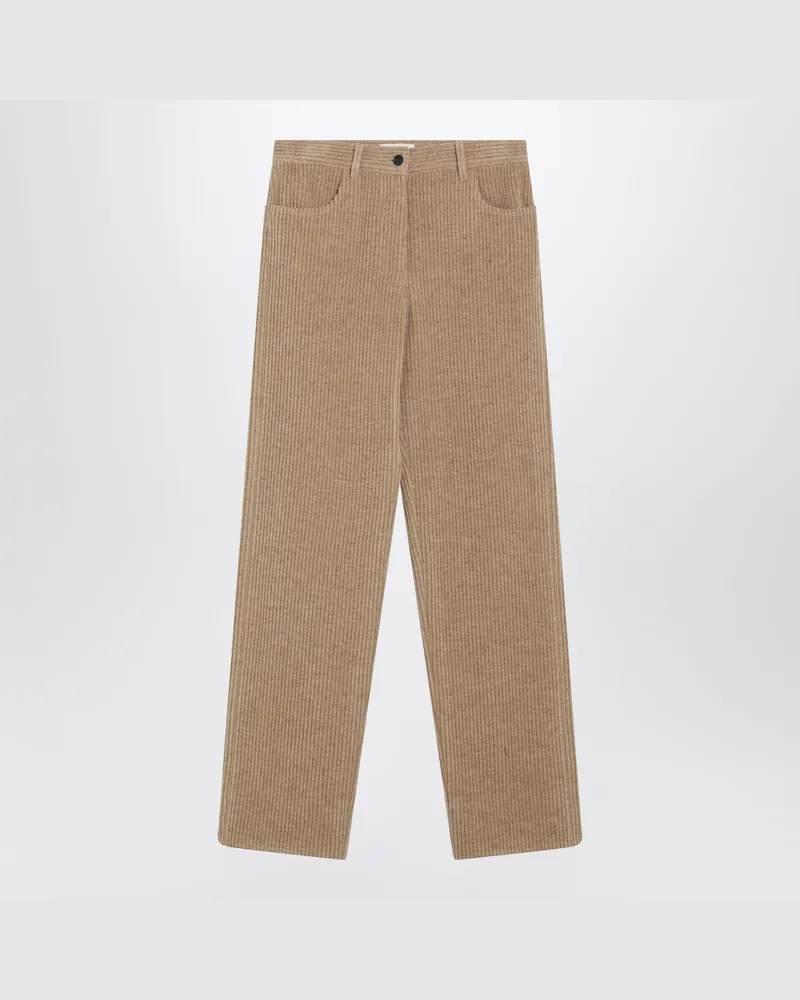 The Row Beigefarbene Clair-Cordhose Yellow