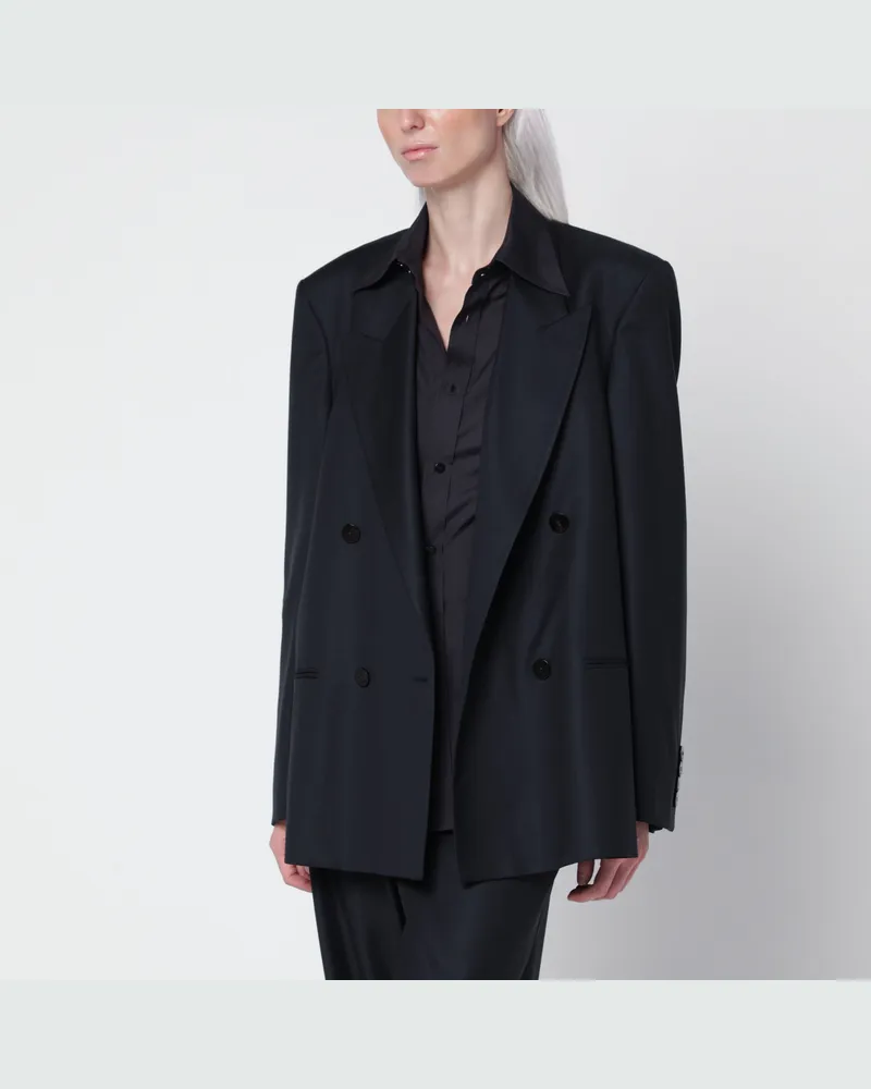 Gucci Oversize-Doppelreiher Blue Japan aus Wolle Blue
