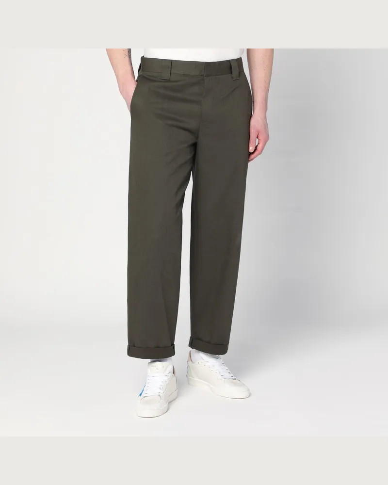 Golden Goose Dunkelgrüne Hose aus Baumwollgemisch Grün