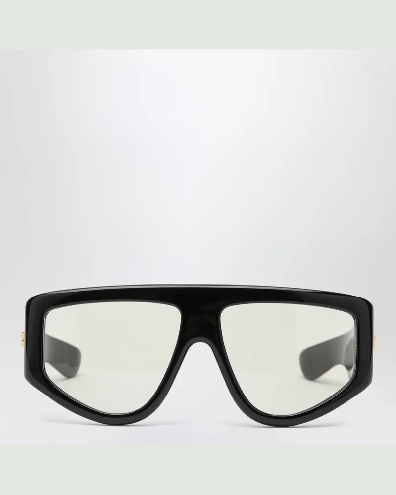 Bottega Veneta Classic shield sunglasses in recycled acetate black Black