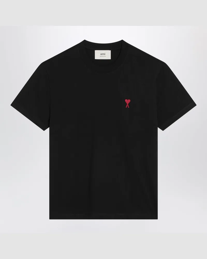 AMI Paris Schwarzes Ami De Coeur T-Shirt Black