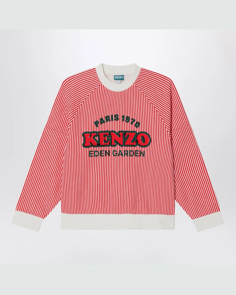 Kenzo Rot/weiß gestreiftes Sweatshirt aus Baumwolle Red