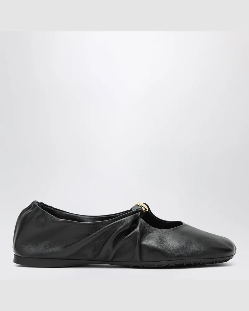 Loewe Schwarze Nappa-Perlen-Ballerinas Black
