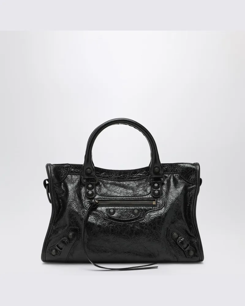 Balenciaga Kleine schwarze Tote-Bag Le City Schwarz