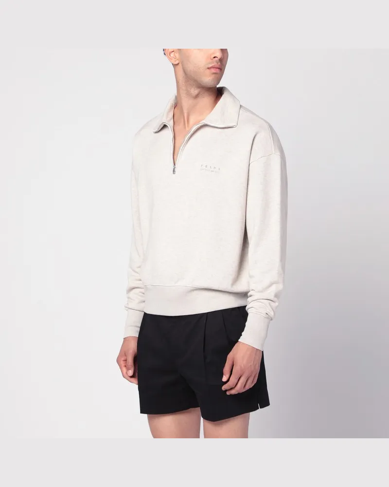 Prada Poloshirt mit Reißverschluss in Naturfarbe aus Baumwolle Beige