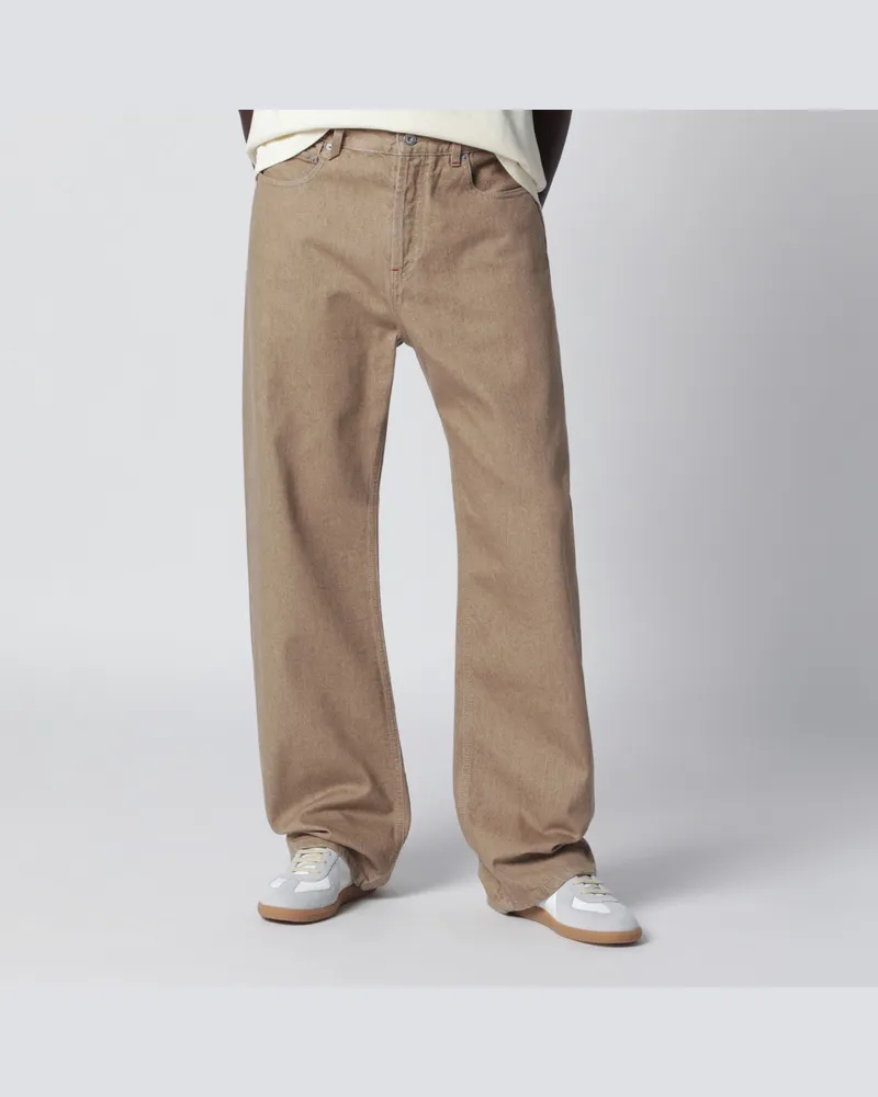 Jacquemus Gerade beige Hose aus Denim de-Nîmes Beige