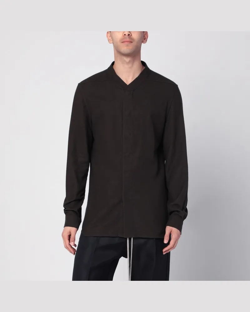 Rick Owens Dunkelgrünes Hemd aus Baumwolle Grün