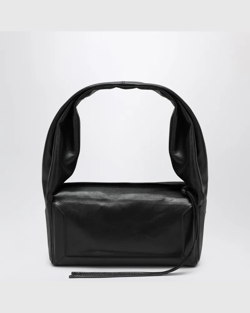 Maison Margiela Box East West Small Tasche aus schwarzem Leder Black