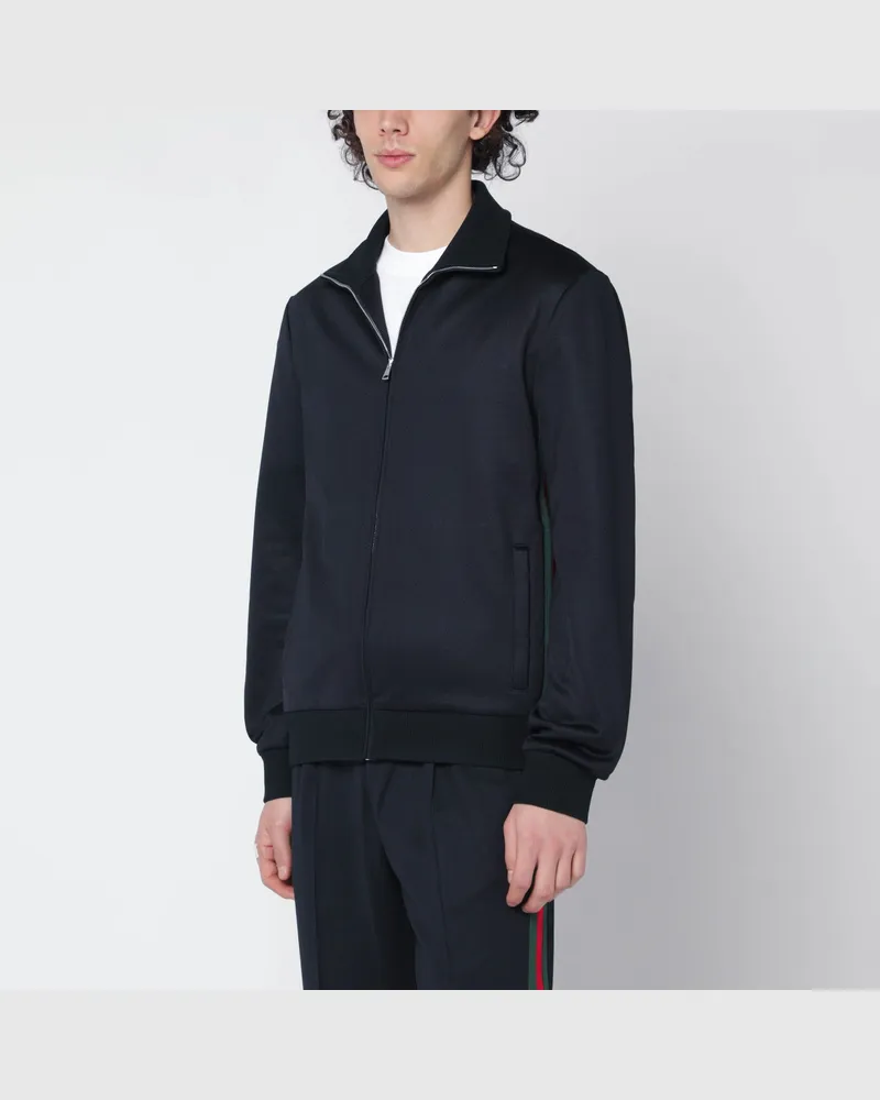 Gucci Dunkelblaues Sweatshirt aus technischem Jersey Blue