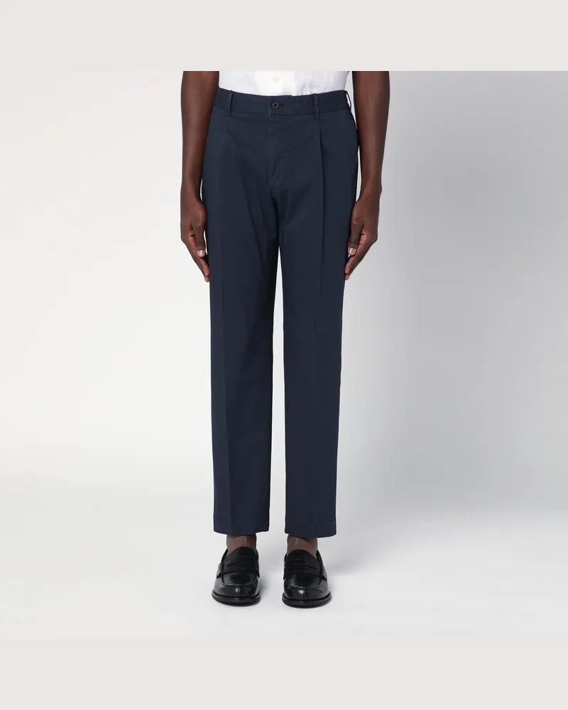 Biagio Santaniello Blaue Hose aus Baumwolle Blau