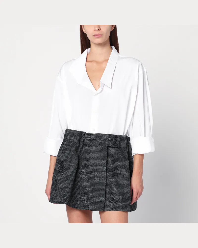 Prada Weißes Popeline-Hemd White