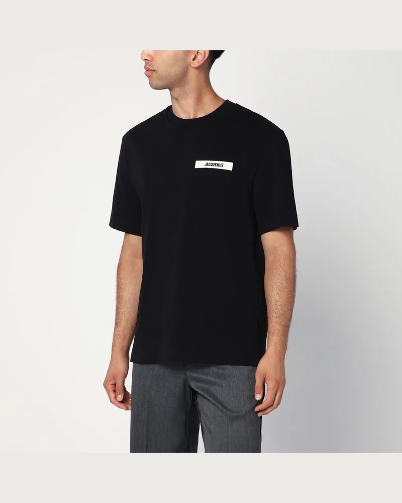 Jacquemus Schwarzes T-Shirt mit Rundhalsausschnitt aus Baumwolle Schwarz