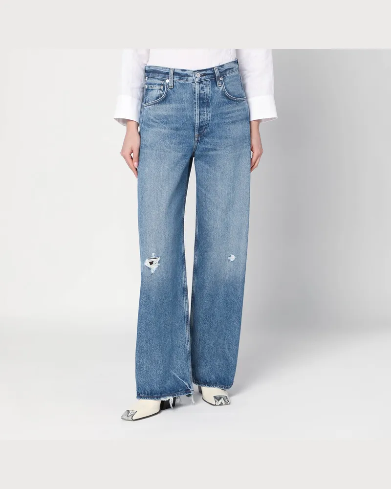 Citizens of humanity Ayla Baggy-Jeans blau mit Rissen 