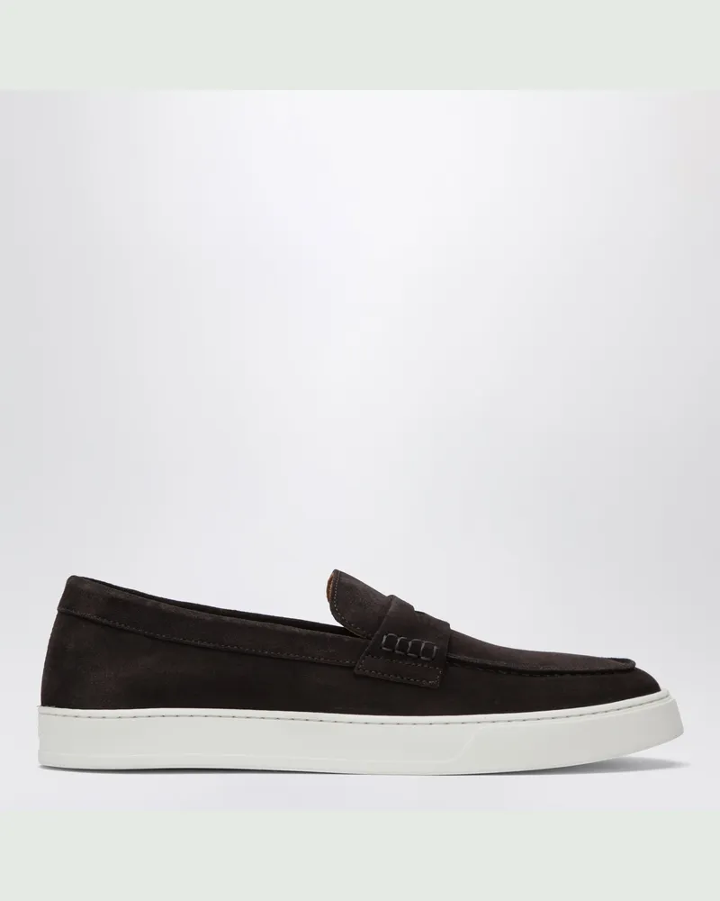 Doucal´s Braune Penny-Loafer Aus Wildleder Brown