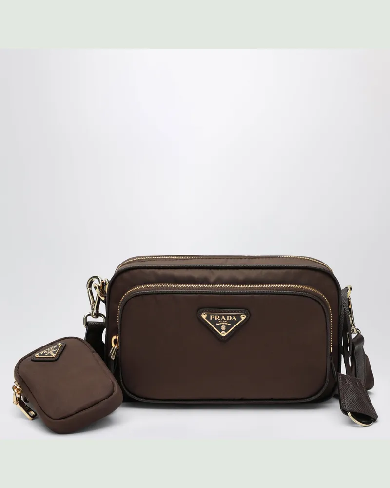 Prada Umhängetasche aus Re-Nylon in Burnt Brown