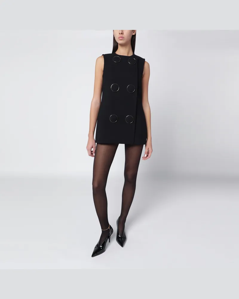 Gucci Schwarze Weste mit großen Knöpfen 