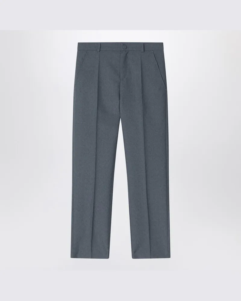 Gucci Hellgraue Wollhose Grau