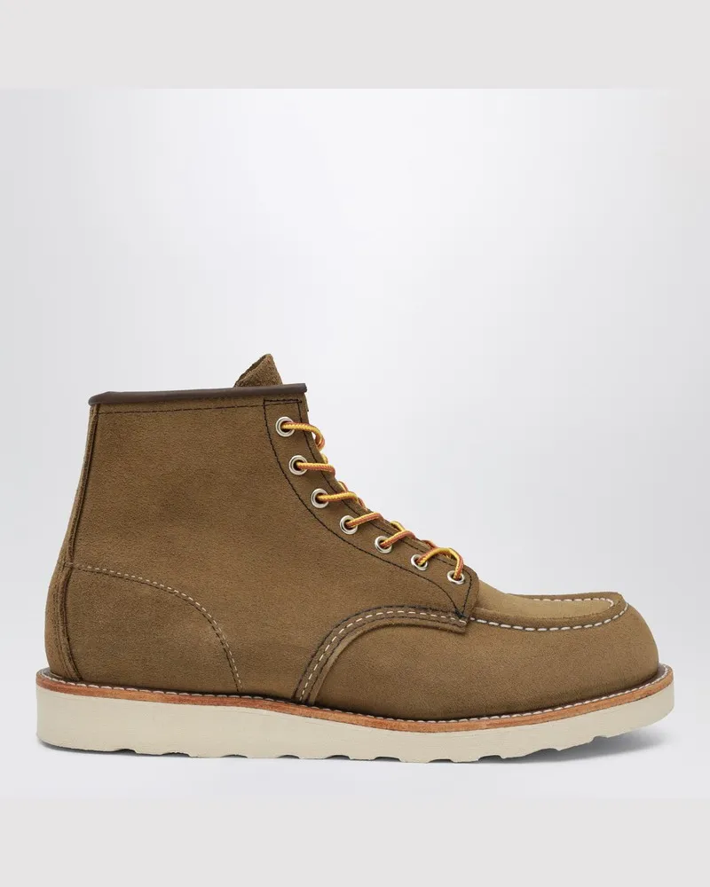 Red Wing Shoes Classic Moc Schnürschuh aus Olivgrünem Leder Grün