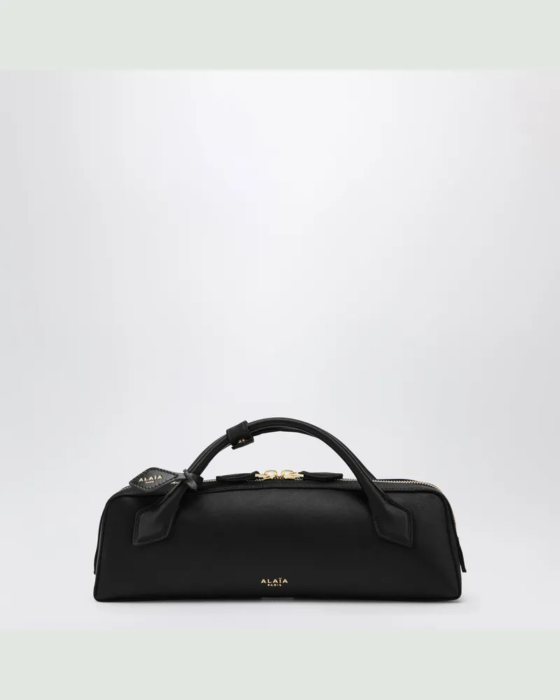 Alaïa Pochette Le Teckel aus Seidensatin in Schwarz Black