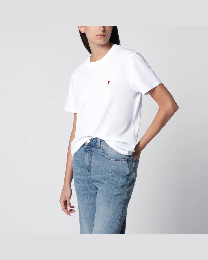 AMI Paris Weißes Ami De Coeur T-Shirt White