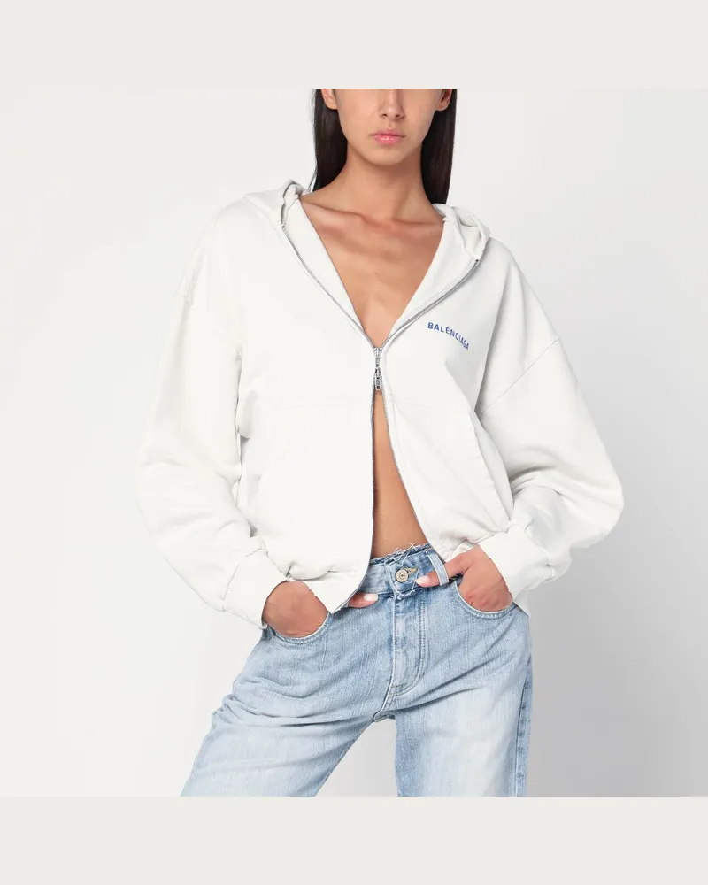 Balenciaga Weißes  Back Sweatshirt Regular Fit White