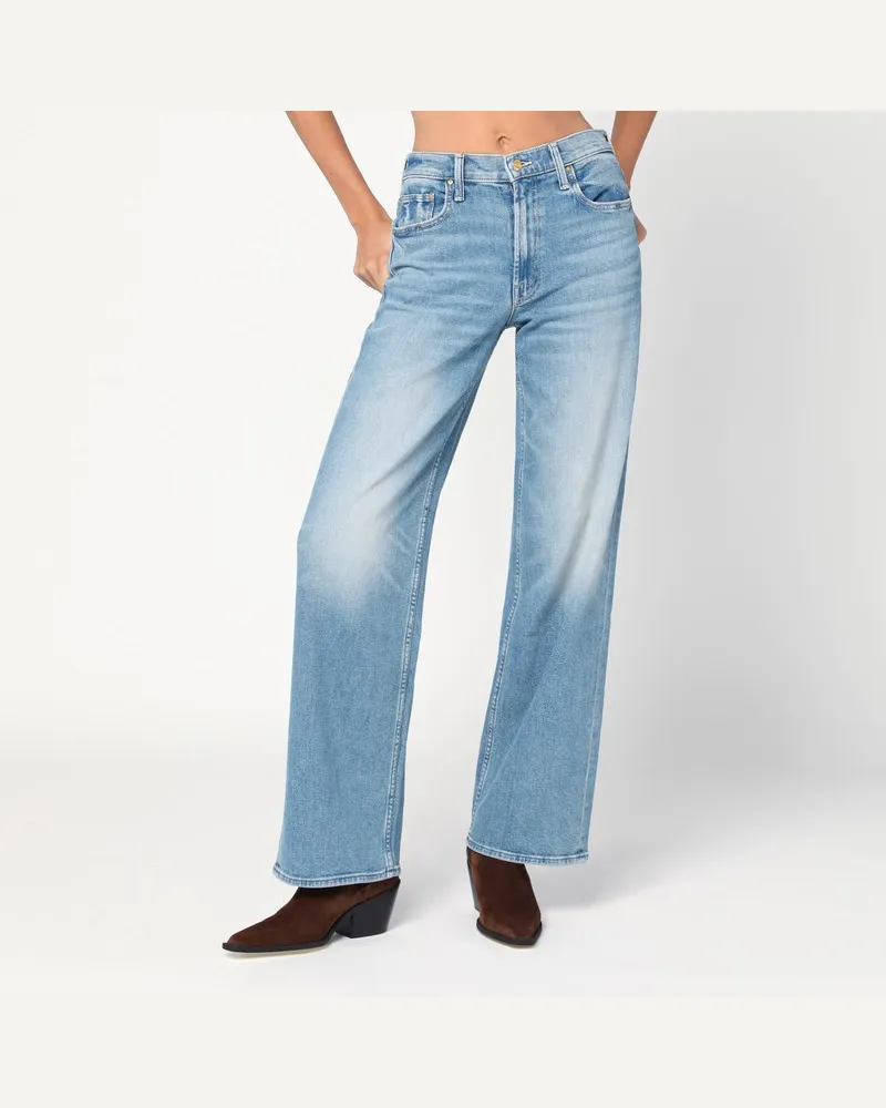 Mother Hellblaue The Spinner Zip Sneak Jeans Hellblau