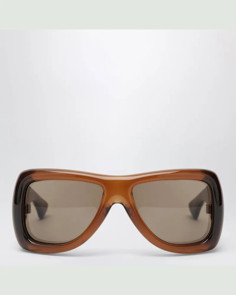 Saint Laurent SL 902 Howl Oversize-Sonnenbrille in Braun mit Farbverlauf Brown