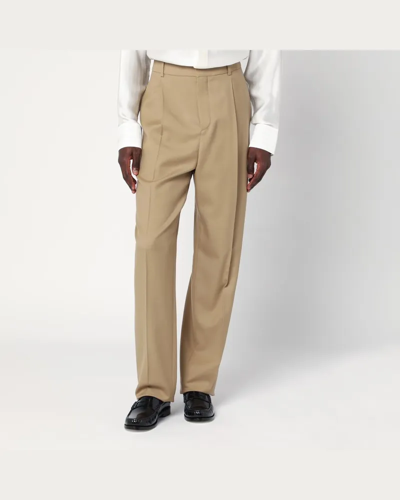 Saint Laurent Beige Hose aus Wolle Beige