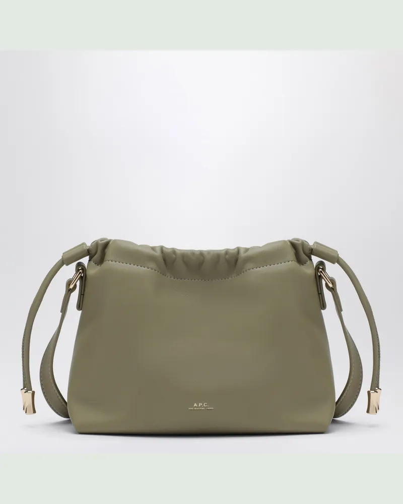 A.P.C. Ninon Mini-Beuteltasche in Clay Green aus recyceltem Material in Lederoptik Green