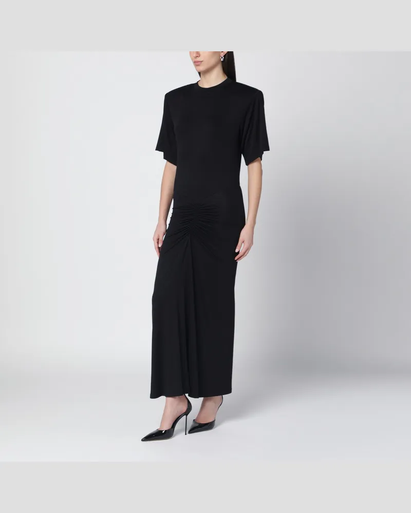 ANDAMANE Schwarzes Lennox Midi-Kleid 