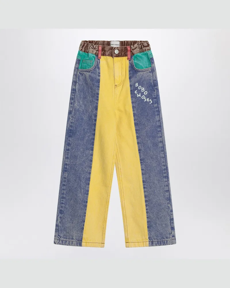 BOBO CHOSES Color-Block Jeans mit Logo Multicolor
