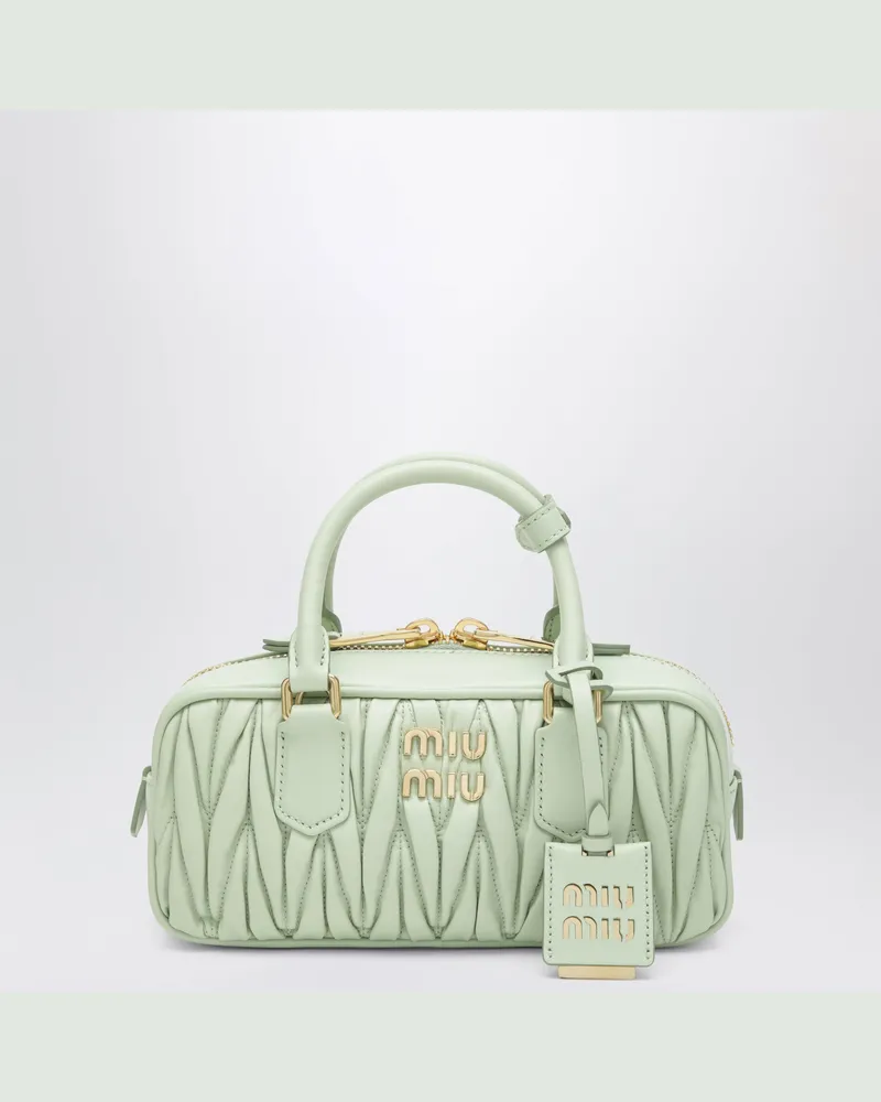 Miu Miu Acqua Arcadie Tasche aus Matelassé-Nappaleder Green