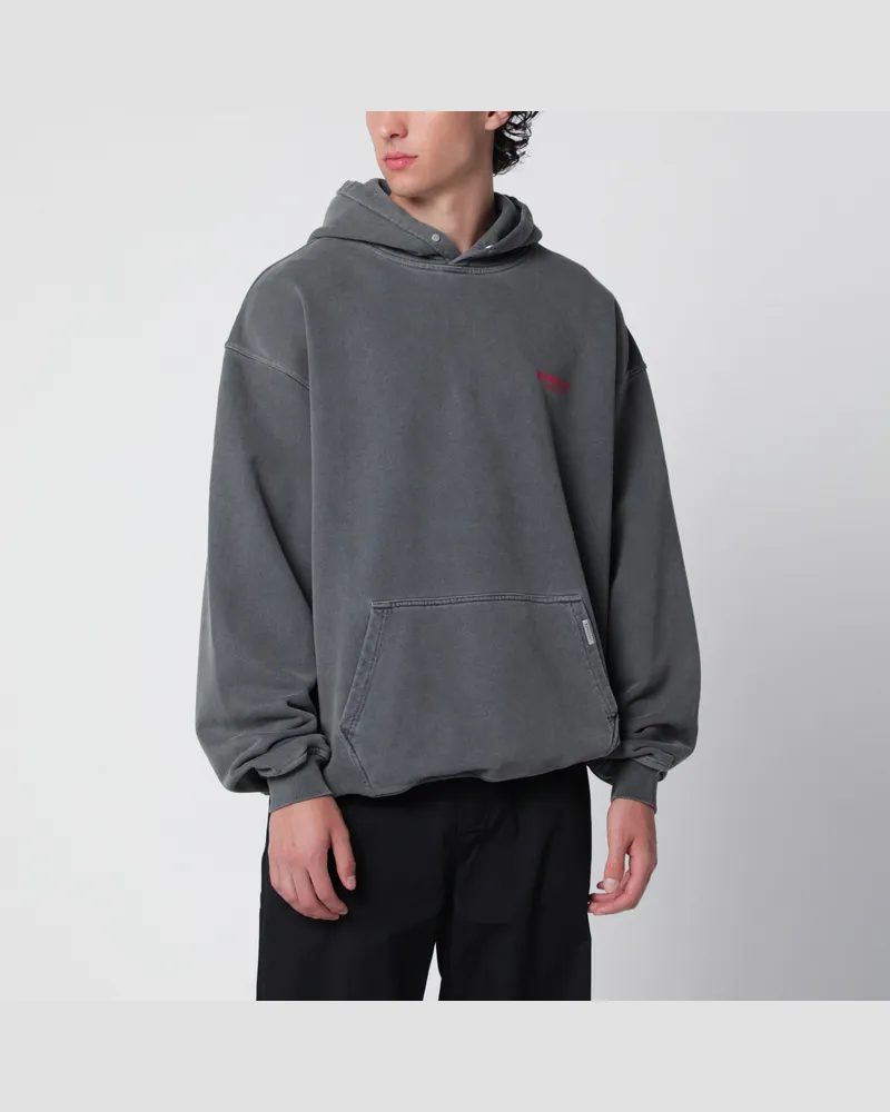REPRESENT Verwaschener schwarzer Hoodie Black