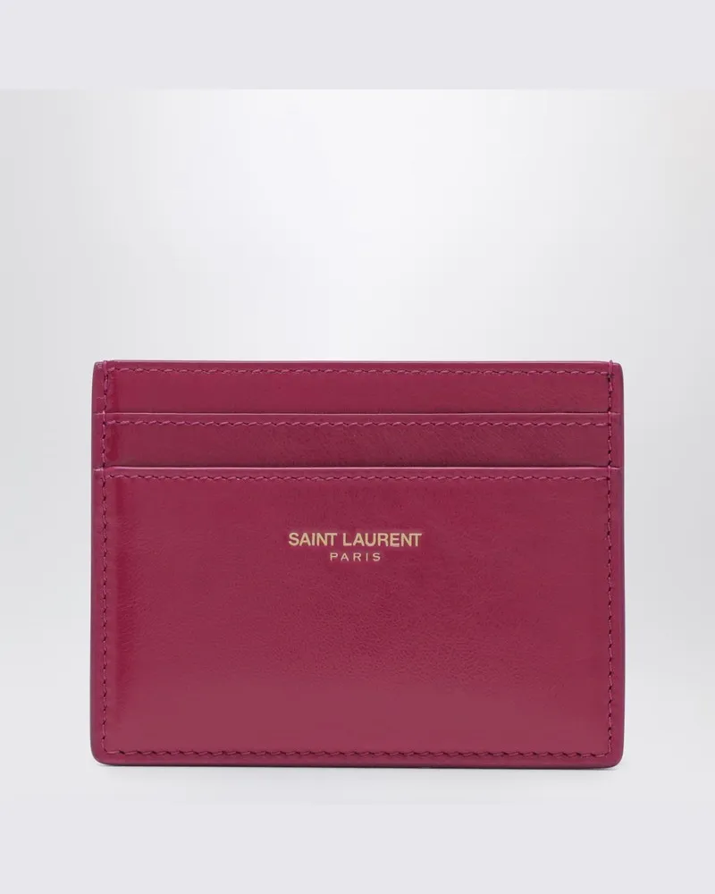 Saint Laurent Fuchsia Leder Kreditkartenhalter 