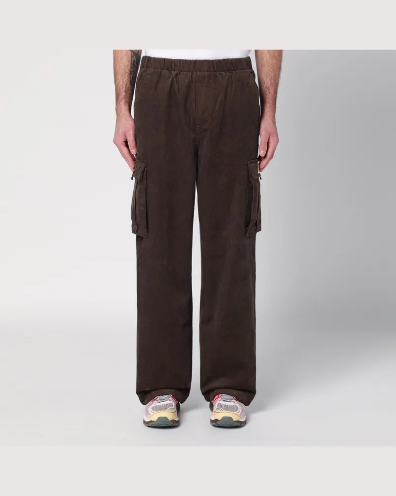 Brain Dead Braune Cargohose aus Cord Braun