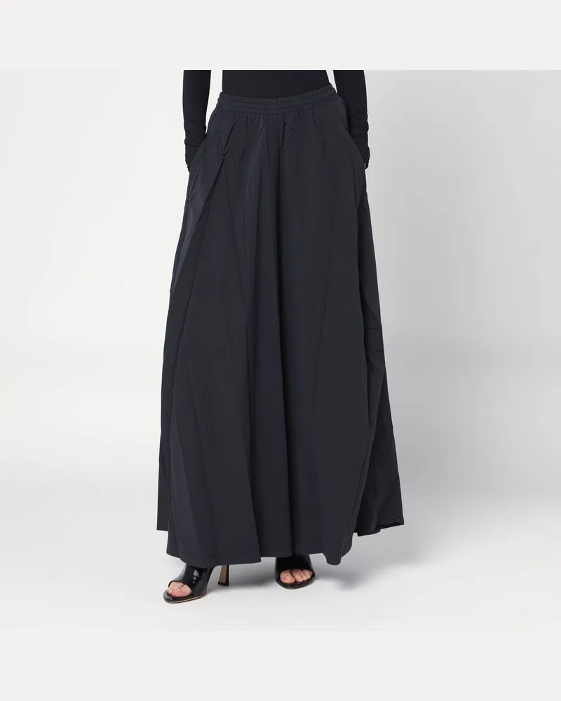 Balenciaga Schwarzer ausgewaschener Baumwoll-Maxirock Schwarz