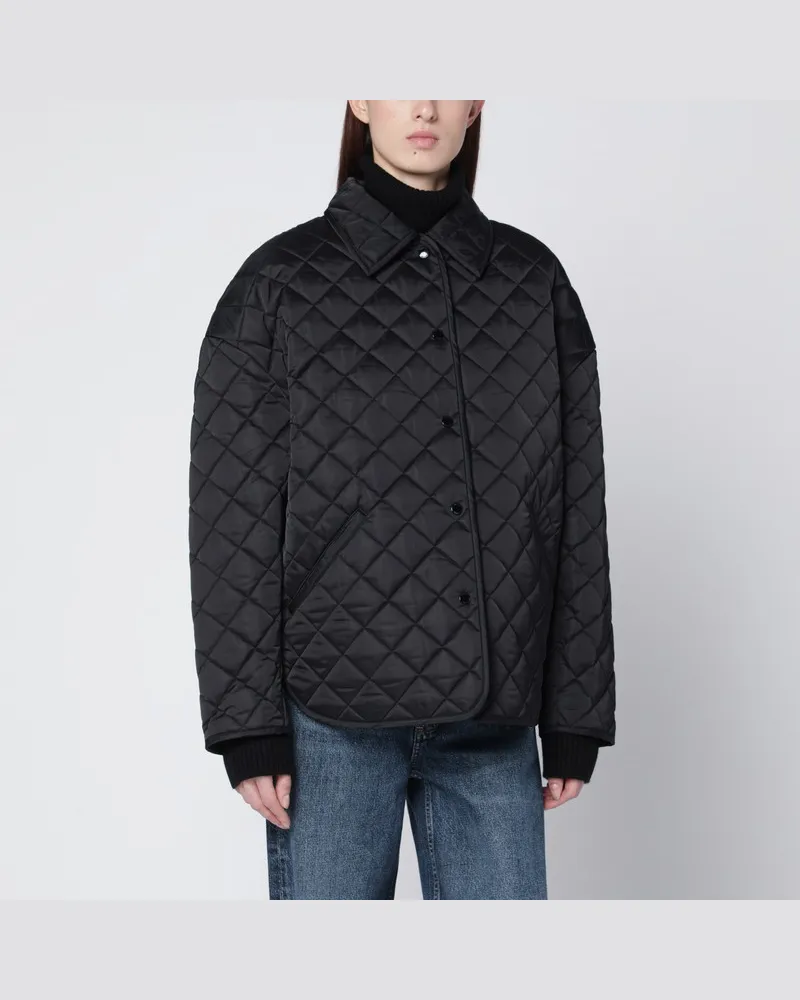 Totême Schwarze gesteppte Jacke Schwarz