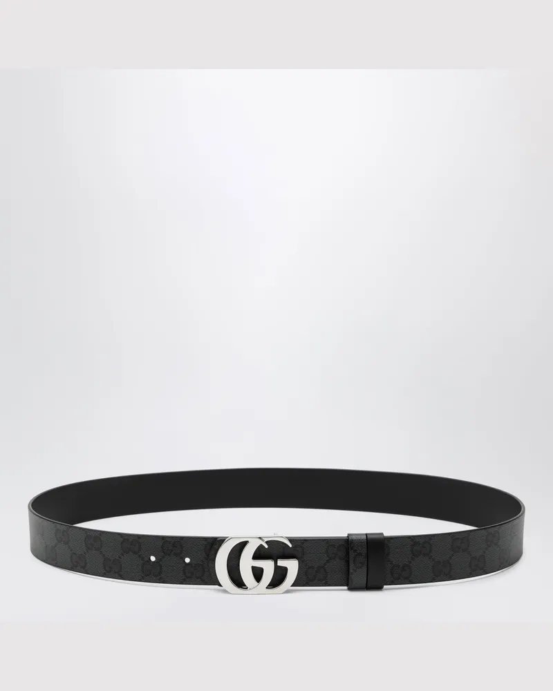 Gucci Wendegürtel Cut GG Marmont aus Stoff/Leder, schwarz Black