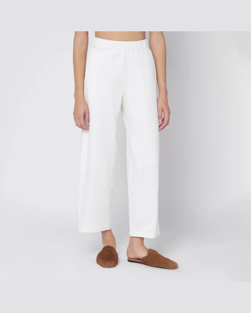 Max Mara Weiße Hose aus Seidenmischung White