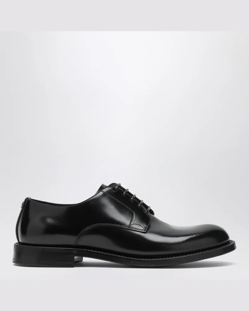 Dolce & Gabbana Schwarze Derby-Schuhe aus Leder 