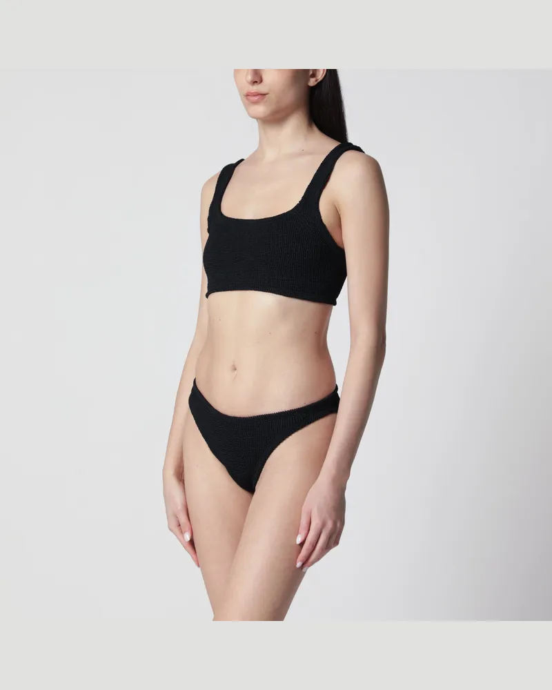 Hunza G Xandra Zweiteiliger Bikini in Schwarz Black