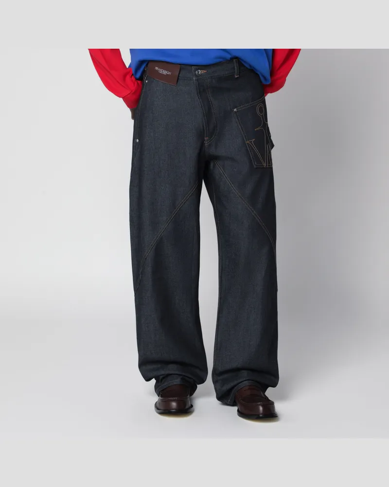 J.W.Anderson Twisted Workwear Indigo Denim Jeans Blue