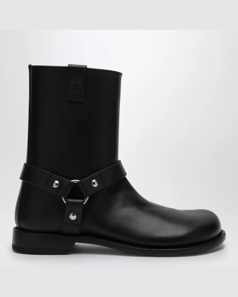 Loewe Biker-Stiefel Campo aus schwarzem Kalbsleder Schwarz