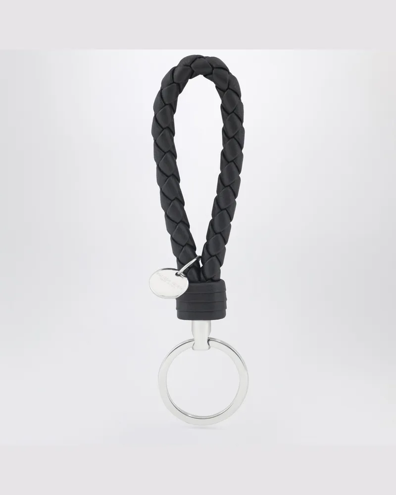 Bottega Veneta Intrecciato Schlüsselanhänger in Tourmalinblau Grey