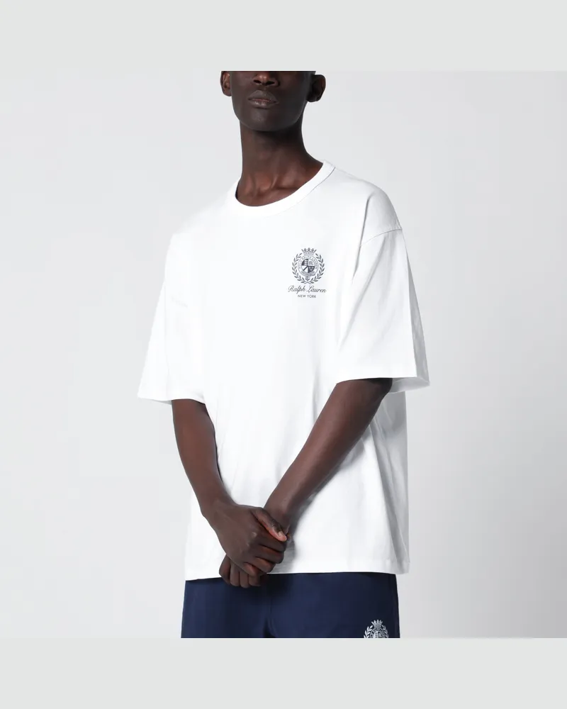 Ralph Lauren Weißes Relaxed-Fit T-Shirt Mit Logo-Prints 